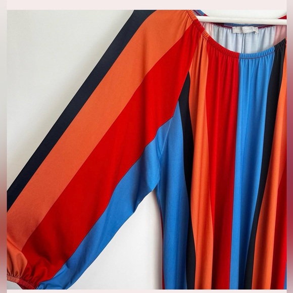 Zara Multicolor Striped Long Sleeve Dress - Picture 6 of 8
